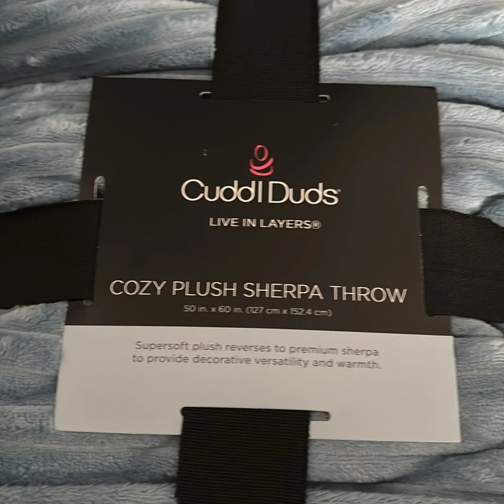 Cuddl Duds Plush Sherpa Throw - Picture 2 of 5